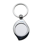 Schlüsselanhänger, Rund, Metall, für den Sublimationsdruck