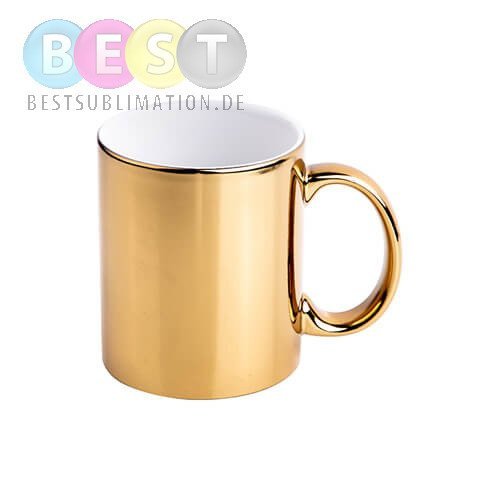 Tasse 330ml, Gold, für die Sublimation