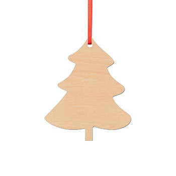 Anhänger, Weihnachtsbaum, Holz, für den Sublimationsdruck