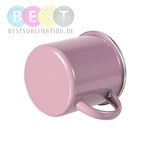 Becher 360 ml, Metall, emailliert, rosa, für die Sublimation