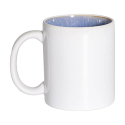 Becher 330 ml, gläserne Innenseite, Hellblau, für die Sublimation