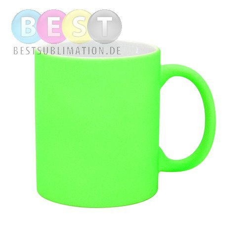 Tasse, Farbintensiv, Grün, Matt, für die Sublimation