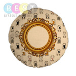 Kissenbezug, Leinen, Ø 60 cm, Katzen, für den Sublimationsdruck