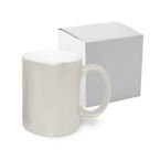 Tasse 330ml, Perlfarben, Alu-Effekt, mit Box, für die Sublimation