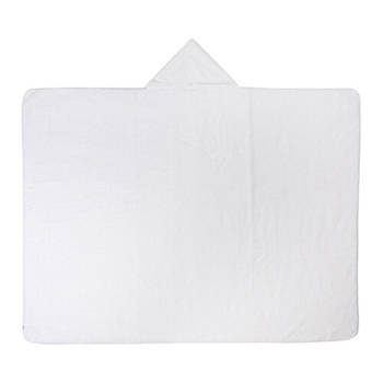 Decke, Microfaser und Polarfleece, mit Kapuze, Weiß, für den Sublimationsdruck