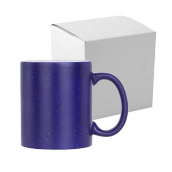 Tasse, mit Brokat, Blau, matt, mit Box, für die Sublimation