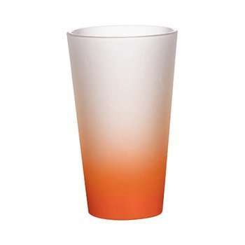 Glas, 450 ml, satiniert, Orange, für die Sublimation