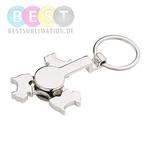 Schlüsselanhänger, Metall, Spinner, "Dog", Rosa, für den Sublimationsdruck