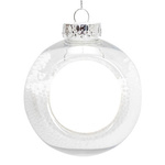 Christbaum-Anhänger, Ø 8 cm, Transparent, Noel, für den Sublimationsdruck 