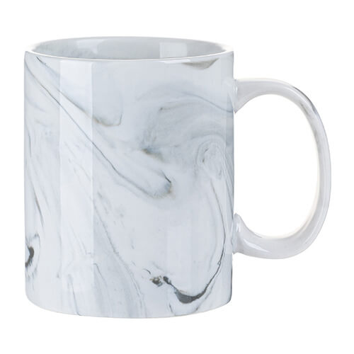 Tasse 330 ml, Marmordesign, Grau, für die Sublimation