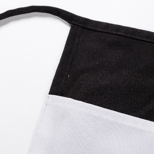 Schürze, mit drei Taschen, Schwarz, für den Sublimationsdruck