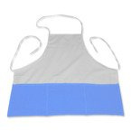 Küchenschürze, Weiß / Hellblau, für den Sublimationsdruck