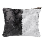 Kosmetiktasche, mit schwarz-weißen Pailletten, für den Sublimationsdruck