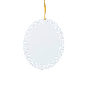 Anhänger, Oval (gelocht), Kunststoff, für den Sublimationsdruck