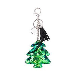 Schlüsselanhänger, Tannenbaum, Grün, für den Sublimationsdruck.