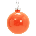 Christbaum-Anhänger, Ø 6 cm, Orange, glänzend, für den Sublimationsdruck 