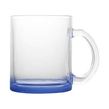 Tasse 330 ml, Glas, Dunkelblauer Boden, für die Sublimation