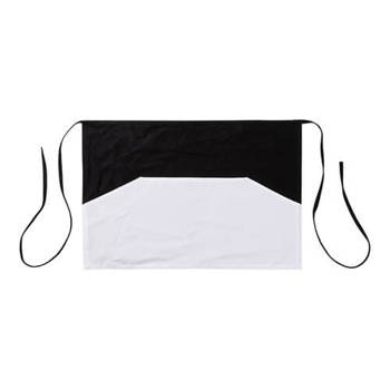 Schürze, mit drei Taschen, Schwarz, für den Sublimationsdruck