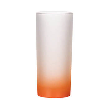 Glas, 200 ml, satiniert, Orange, für die Sublimation