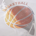 Blatt mit Zirkonia, Basketball, für den Thermotransfer