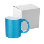 Tasse, mit Brokat, Blau, mit einzelner Box für die Sublimation