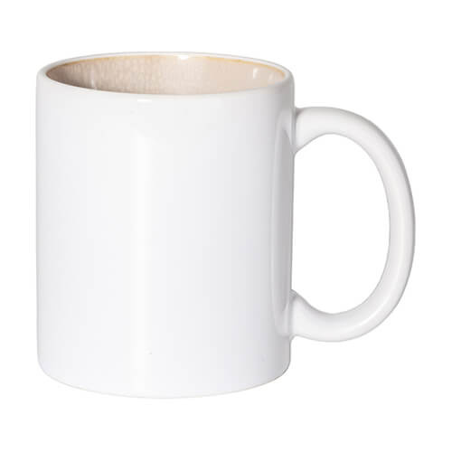 Becher 330 ml, gläserne Innenseite, Grau, für die Sublimation