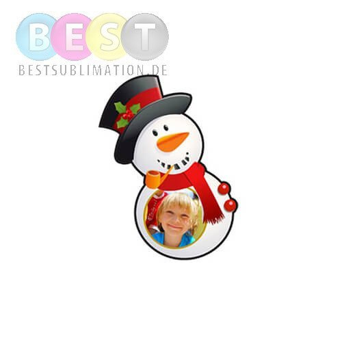 Anhänger, Schneemann, für den Sublimationsdruck