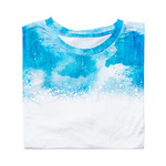 T-Shirt, Cotton-Like Bleached Mist Blue, für den Sublimationsdruck