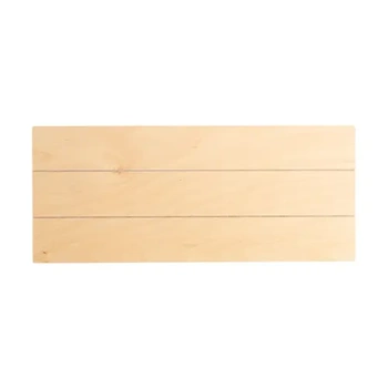 Rechteckiger Fotorahmen aus Sperrholz, gestreift, 30 x 12,7 cm