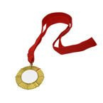 Medaille Ø 6 cm, Druckbereich Ø 3,2 cm, Gold, für den Sublimationsdruck