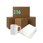 216 Tassen 330ml, Classic weiß HARD und 100 Blatt Sublipapier A-3