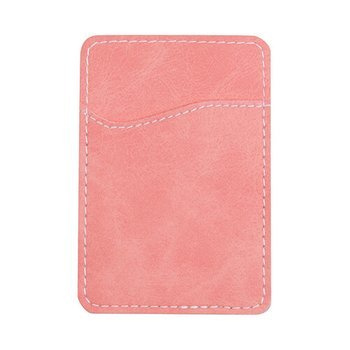 Kreditkartenhalter für Smartphones, Kunstleder, Rosa, für den Sublimationsdruck