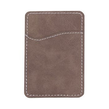 Kreditkartenhalter für Smartphones, Kunstleder, Grau, für den Sublimationsdruck