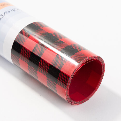 Flex-Folie, Schwarz-Rot-kariert