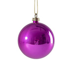 Christbaumkugel, Kunststoff, Ø 8 cm, Dunkelrosa, für den Sublimationsdruck