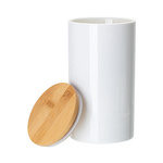 Behälter, Keramik, 900 ml, mit hölzernem Deckel, für den Sublimationsdruck