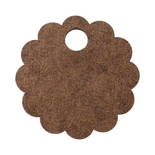 Namensplakette für Becher 480 / 600 / 540 / 750 ml, Hartfaser, Zahnrad, für die Sublimation