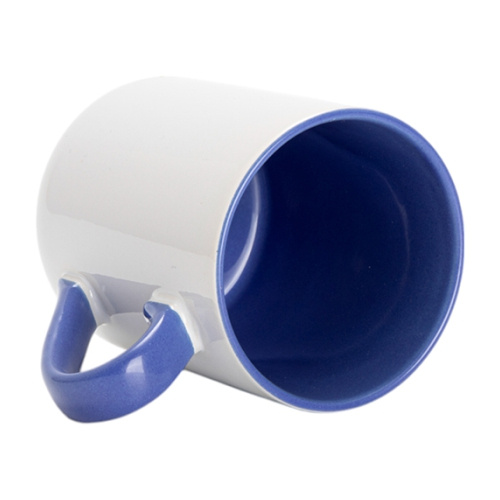 325 ml Sublimationsbecher – mit blauem Innenleben und Henkel