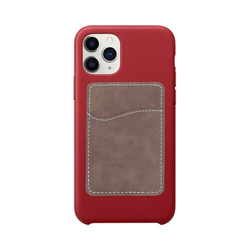 Kreditkartenhalter für Smartphones, Kunstleder, Grau, für den Sublimationsdruck