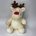 Plüschtier, Elch, 25 cm, Beige, für den Sublimationsdruck