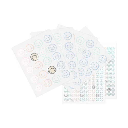Blatt-Set mit Zirkonia, Smiley, für den Thermotransfer