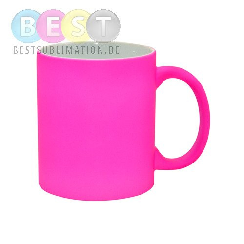 Tasse, Farbintensiv, Rosa, Matt, für die Sublimation