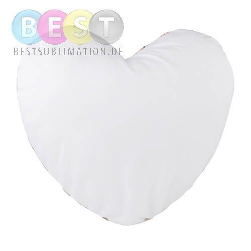 Kissenbezug, Herz, 39 x 44 cm, mit Pailletten, Champagner, für den Sublimationsdruck