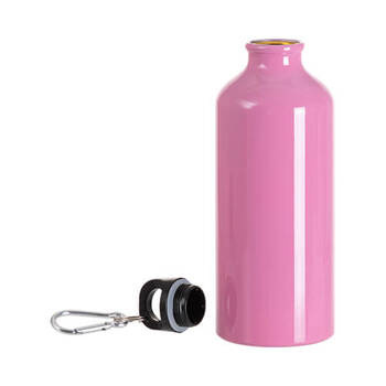 Trinkflasche, Aluminium, 600 ml, Rosa, für den Sublimationsdruck