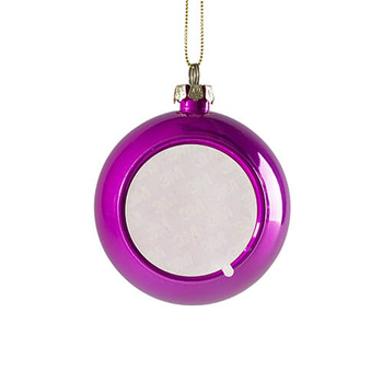 Christbaumkugel, Kunststoff, Ø 8 cm, Dunkelrosa, für den Sublimationsdruck