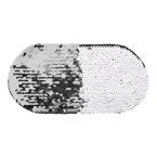 Zweifarbige Pailletten, Oval, Silber, für die Sublimation und Applikation auf Textilien