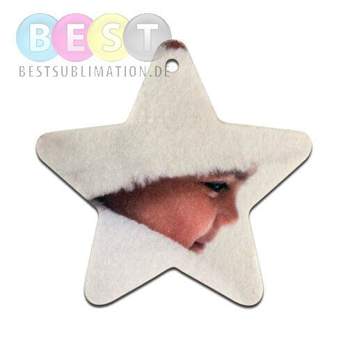 Anhänger, Stern, für den Sublimationsdruck
