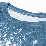 T-Shirt, Cotton-like, Bleached Old Denim, für den Sublimationsdruck