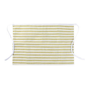Schürze, Segeltuch, Creme mit hellgrünen Streifen, für die Sublimation