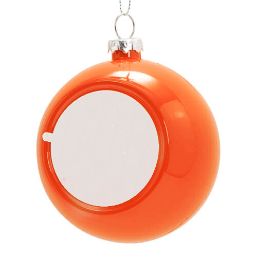 Christbaum-Anhänger, Ø 7,8 cm, Orange, matt, für den Sublimationsdruck